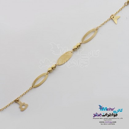 دستبند طلا - طرح هندسی-MB1356